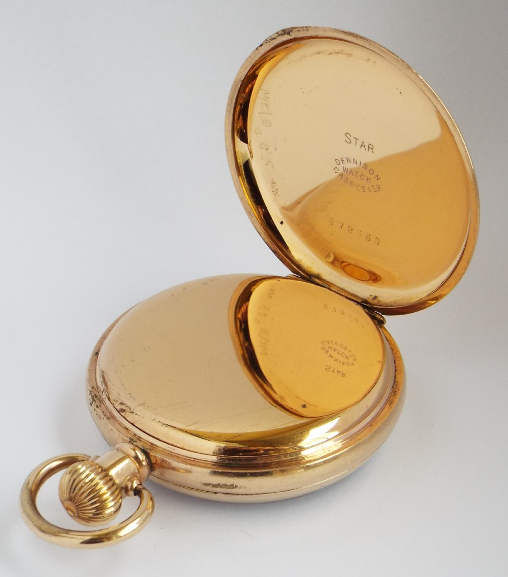 A 1920s Minerva stem winding pocket watch. View III
