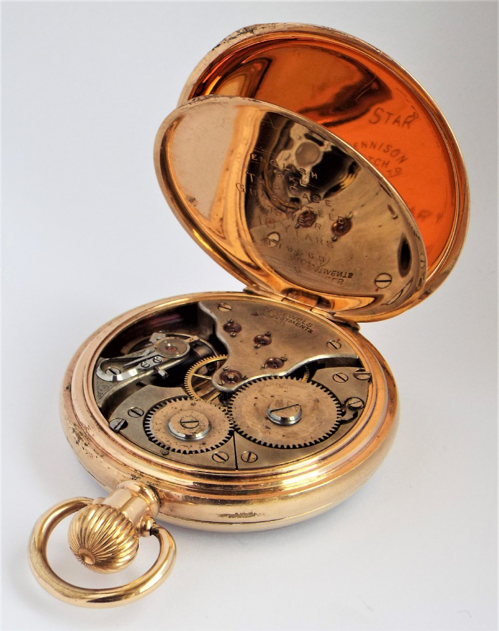 A 1920s Minerva stem winding pocket watch. View IV