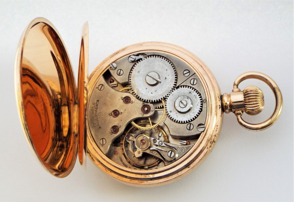 A 1920s Minerva stem winding pocket watch. View V