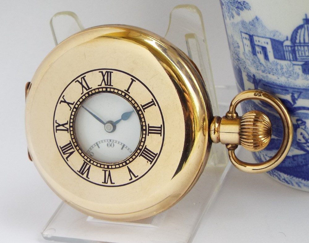1930s Vertex half hunter pocket watch.
