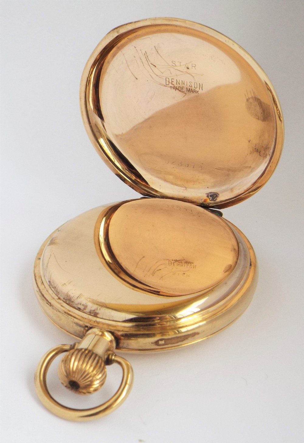 1930s Vertex half hunter pocket watch. View IV