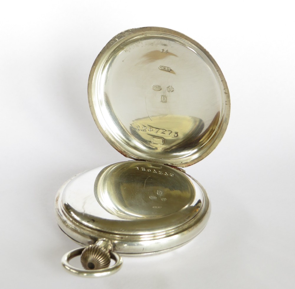 Antique silver Frigott full hunter pocket watch View IV