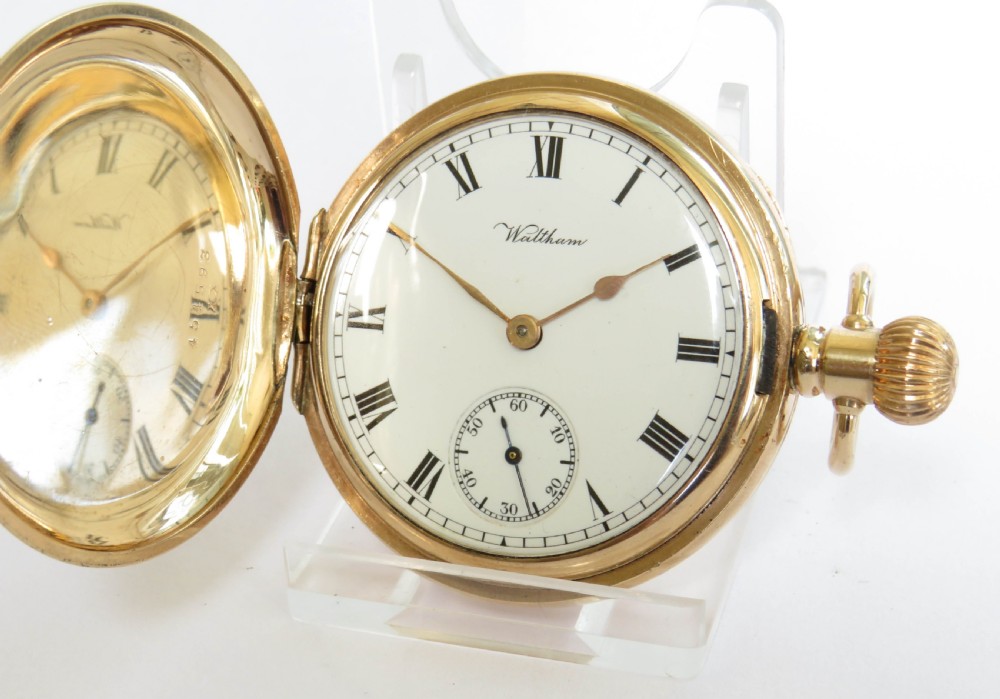 1909 Waltham Traveler full hunter pocket watch