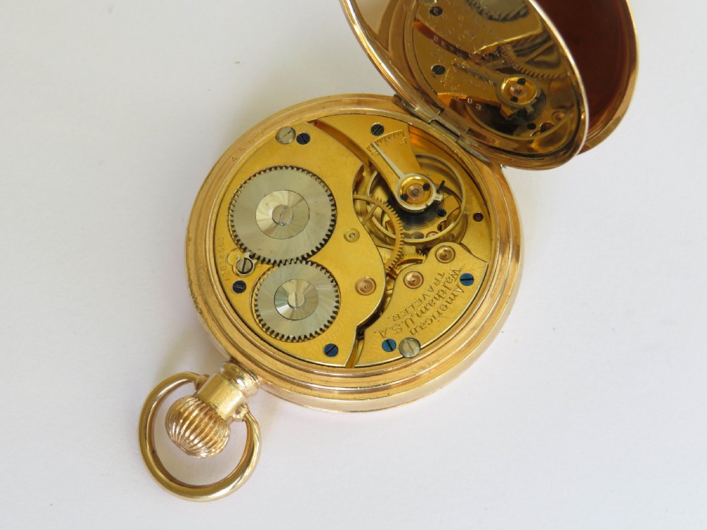 1909 Waltham Traveler full hunter pocket watch View II