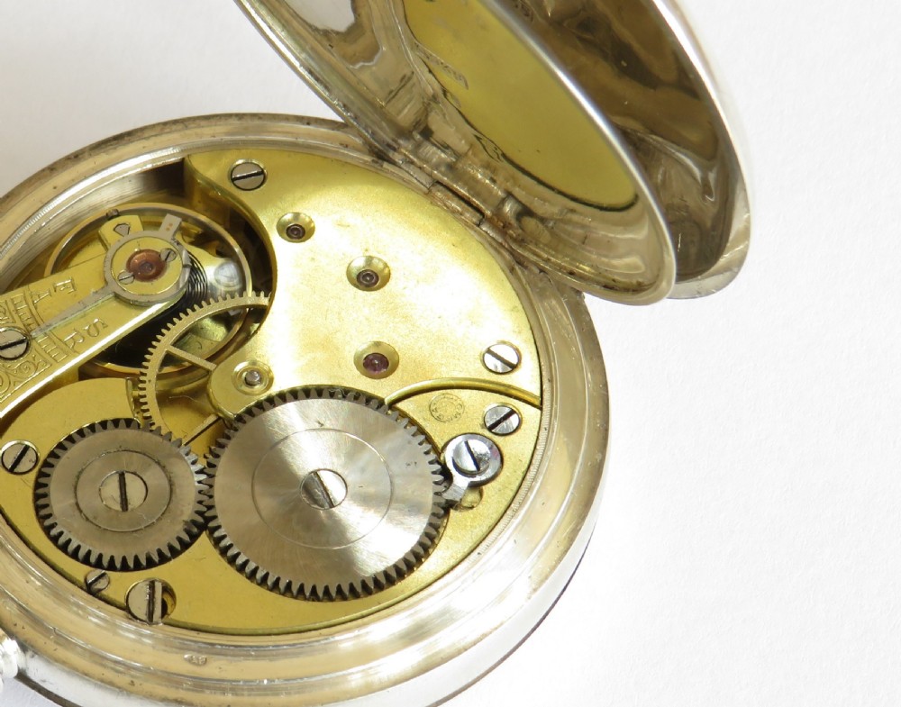 Antique silver Omega pocket watch for Sanders & Co View III