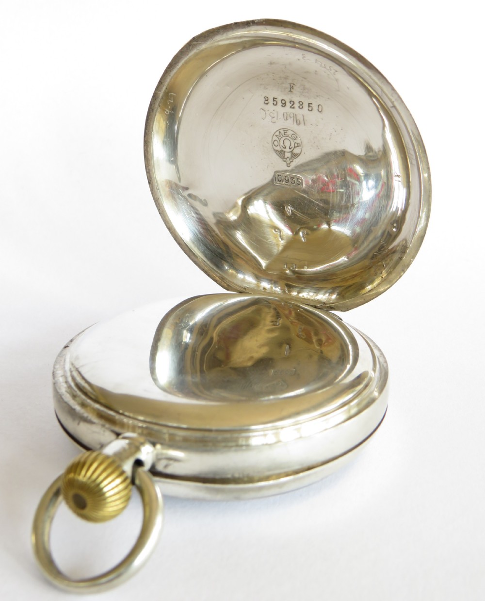 Antique silver Omega pocket watch for Sanders & Co View IV