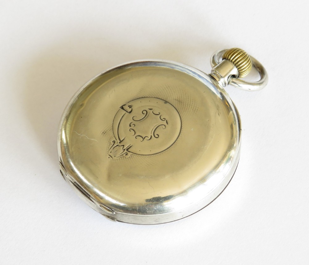 Antique silver Omega pocket watch for Sanders & Co View V
