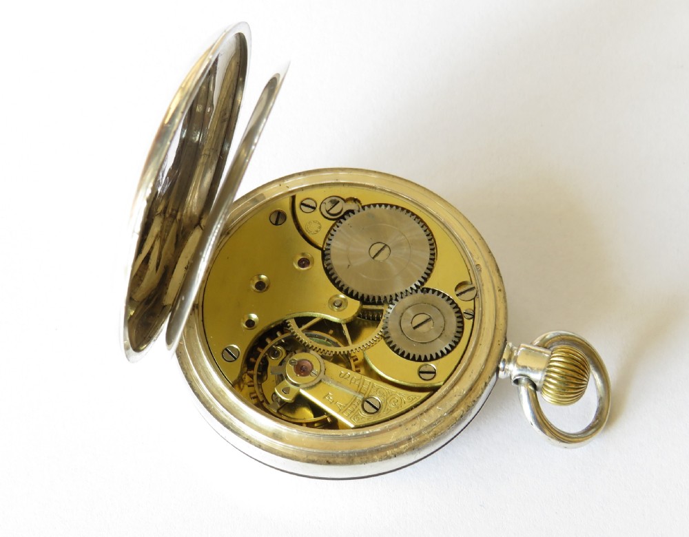 Antique silver Omega pocket watch for Sanders & Co View VI