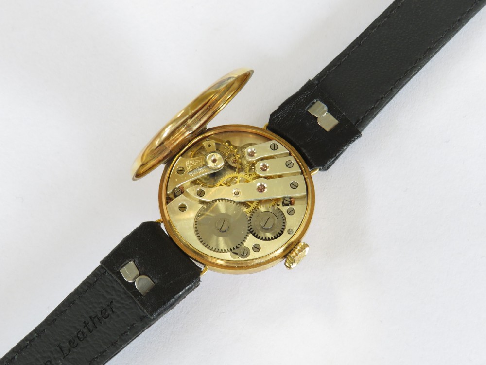 Antique 9ct gold wrist watch, 1924 View III