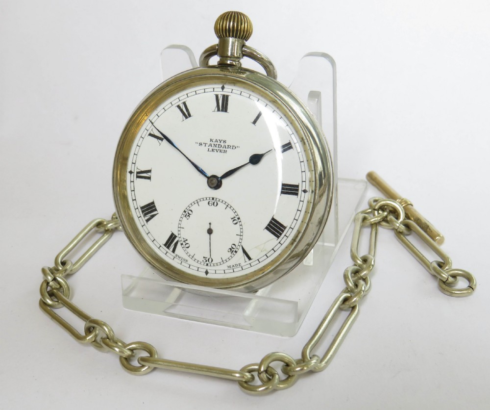 1920s Kays Standard Lever pocket watch & chain