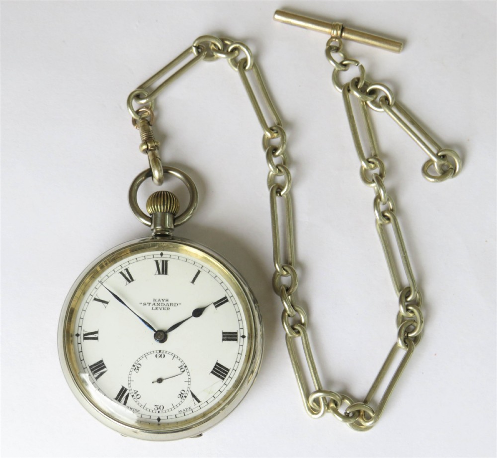 1920s Kays Standard Lever pocket watch & chain View II