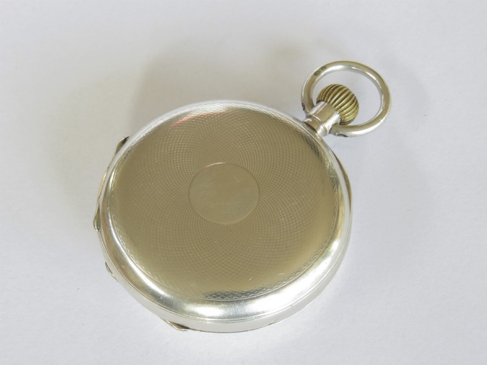 Antique silver half hunter pocket watch View IV