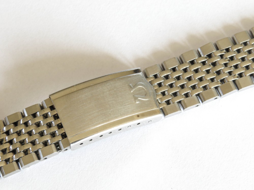 Gents Omega stainless steel beads of rice bracelet View II