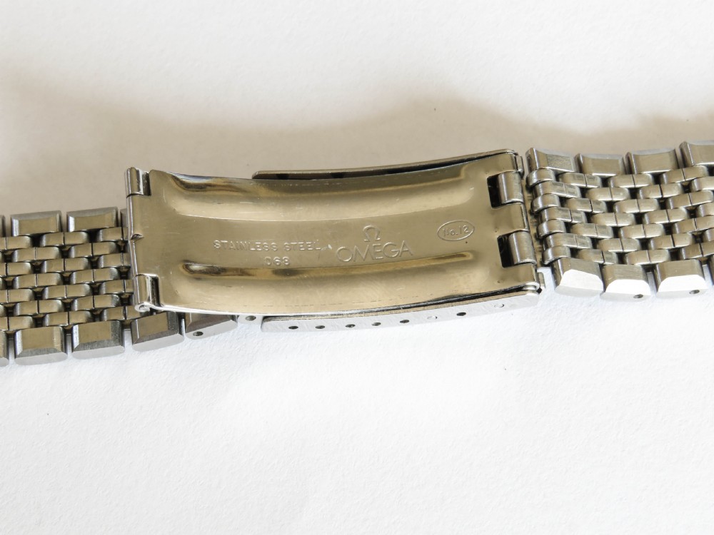 Gents Omega stainless steel beads of rice bracelet View III