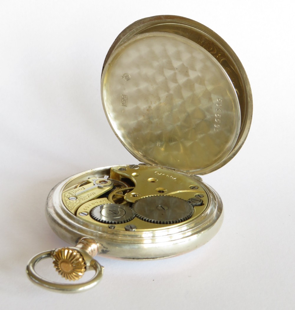 Antique silver Omega pocket watch View IV