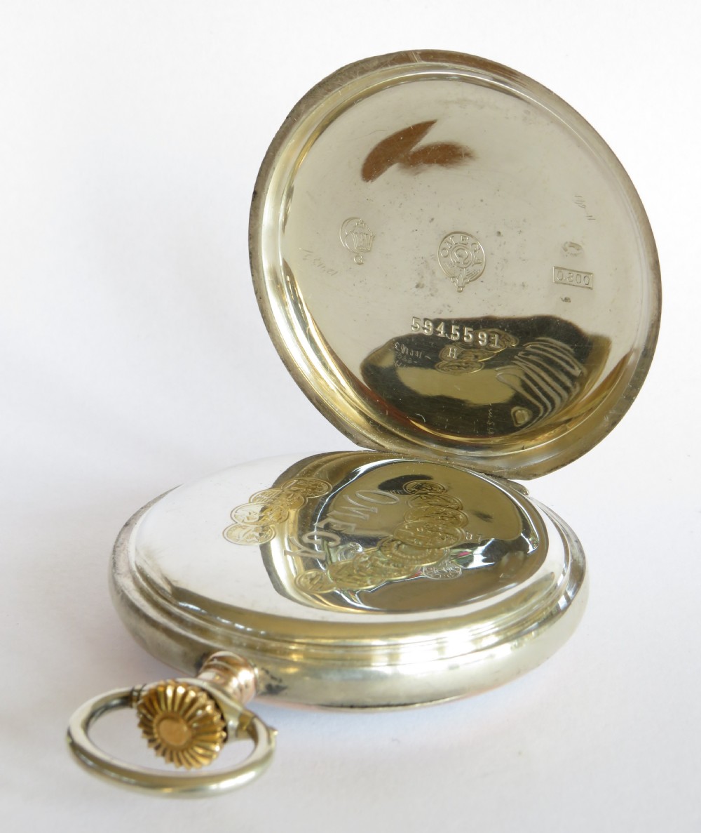 Antique silver Omega pocket watch View VI