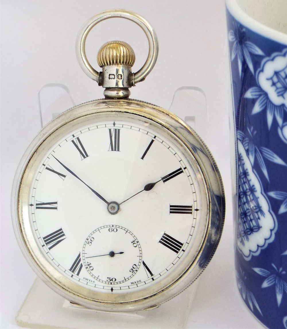 Antique silver Rode Watch Co pocket watch. 1929.