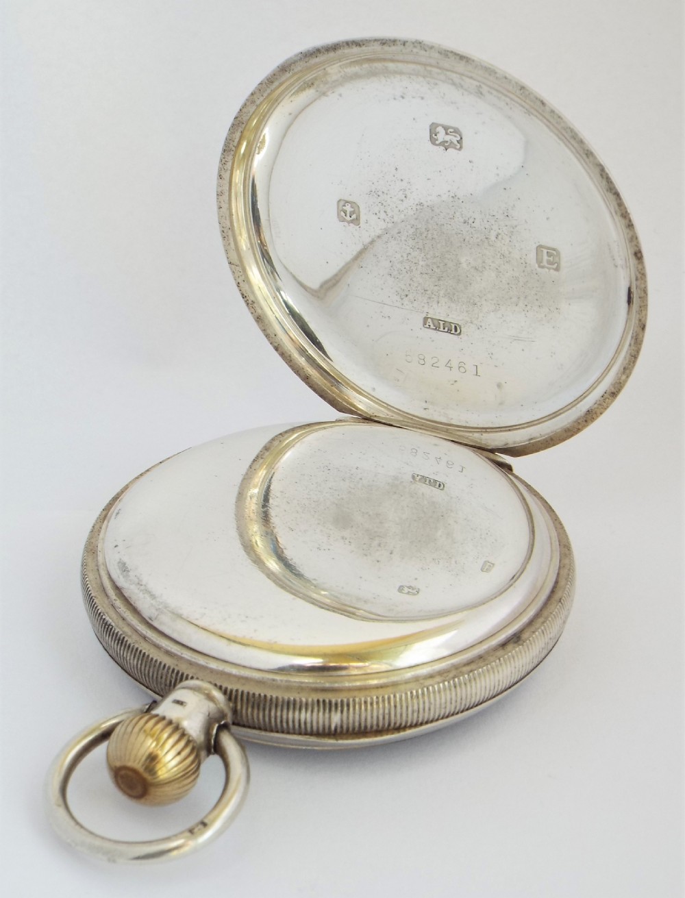 Antique silver Rode Watch Co pocket watch. 1929. View III