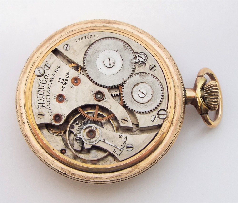 Antique Waltham pocket watch, 1908. View III