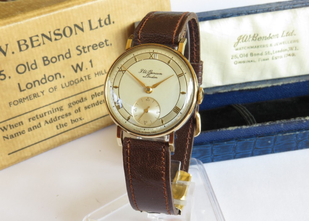 Gents 9ct gold Smiths watch for J W Benson