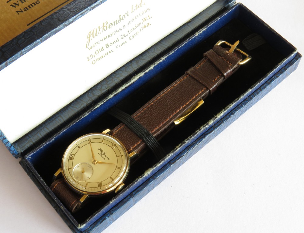 Gents 9ct gold Smiths watch for J W Benson View II
