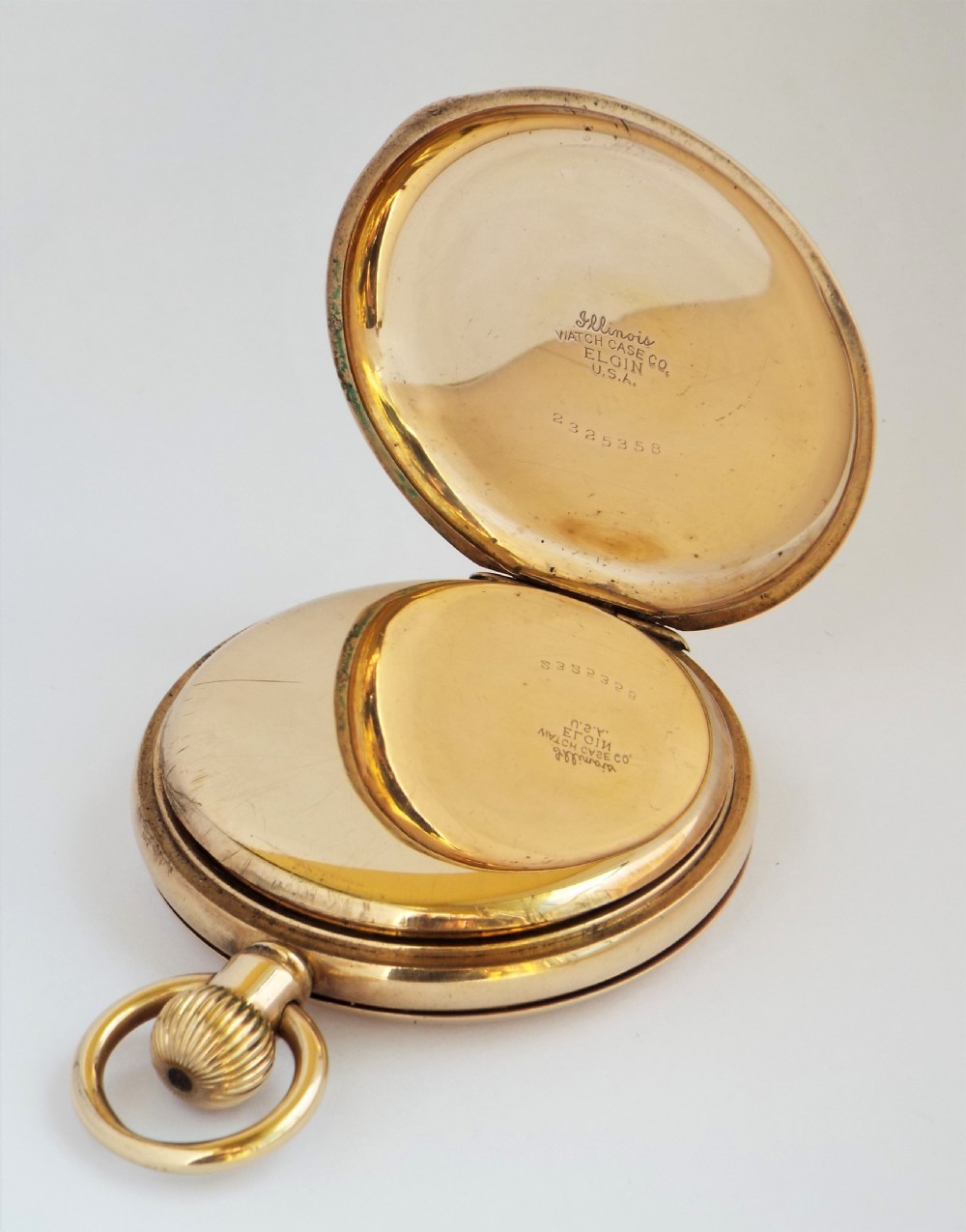 1920s Cyma full hunter pocket watch. View V
