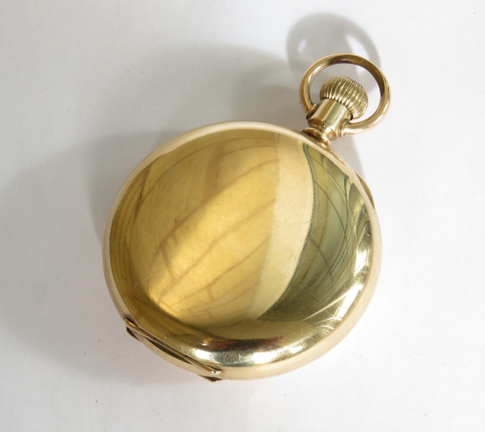 Antique Elgin G M Wheeler half hunter pocket watch View V