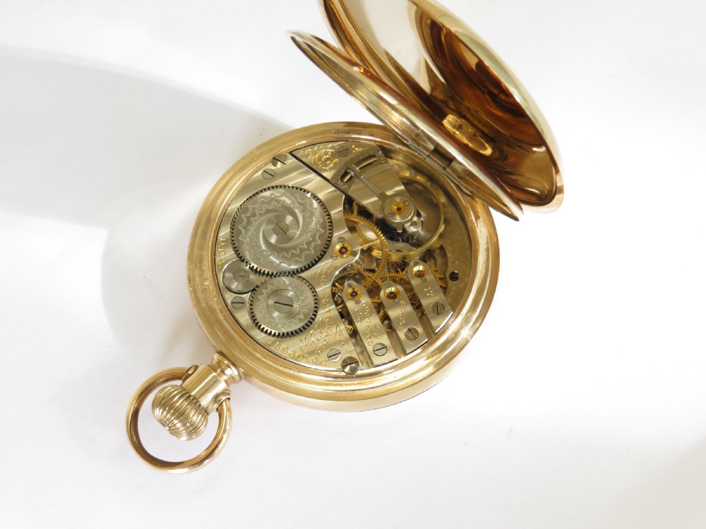 Antique Elgin G M Wheeler half hunter pocket watch View VI