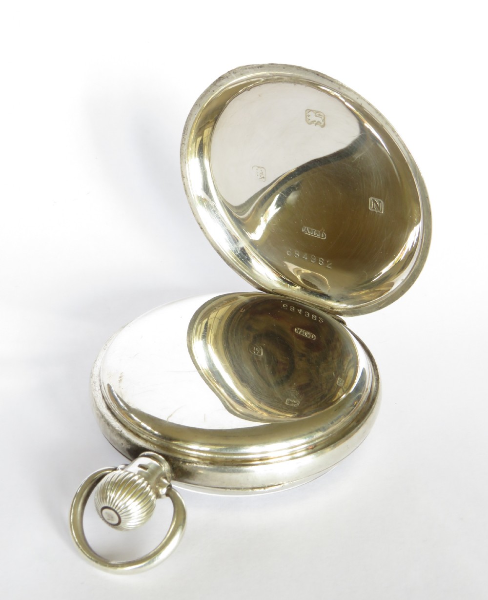 Silver Tavannes pocket watch, 1937 View IV