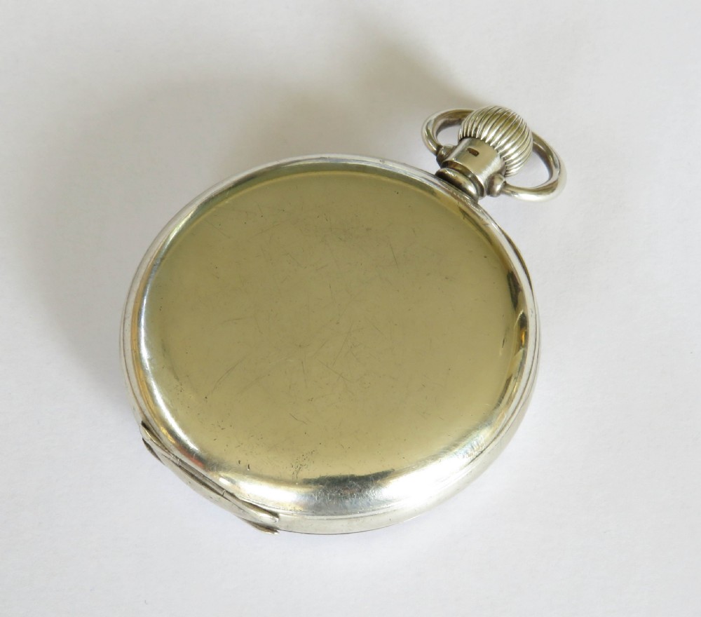 Silver Tavannes pocket watch, 1937 View V