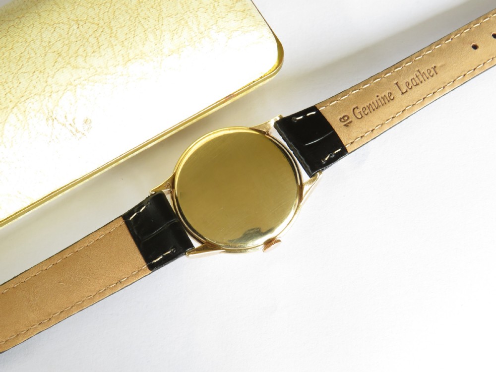 Gents 9ct gold Cyma wrist watch, 1954 View III