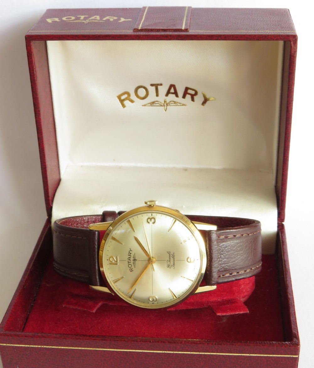 Gents 9ct gold Rotary wrist watch, 1965 View II
