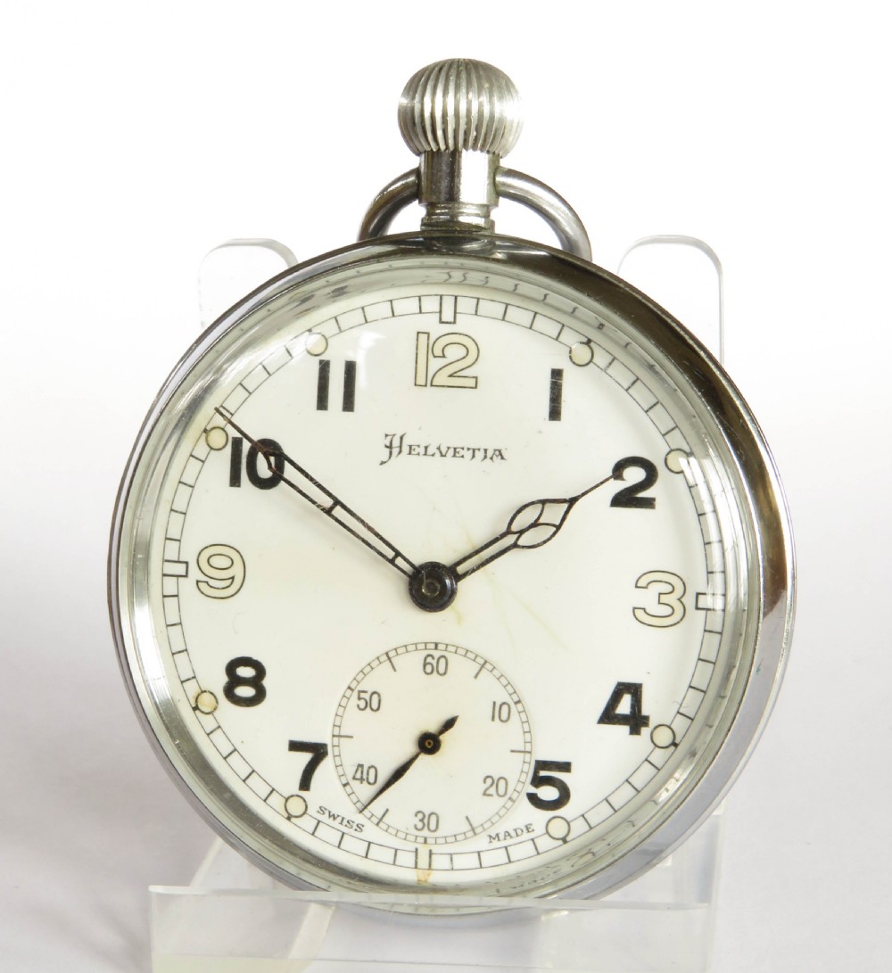 1940s Helvetia military pocket watch