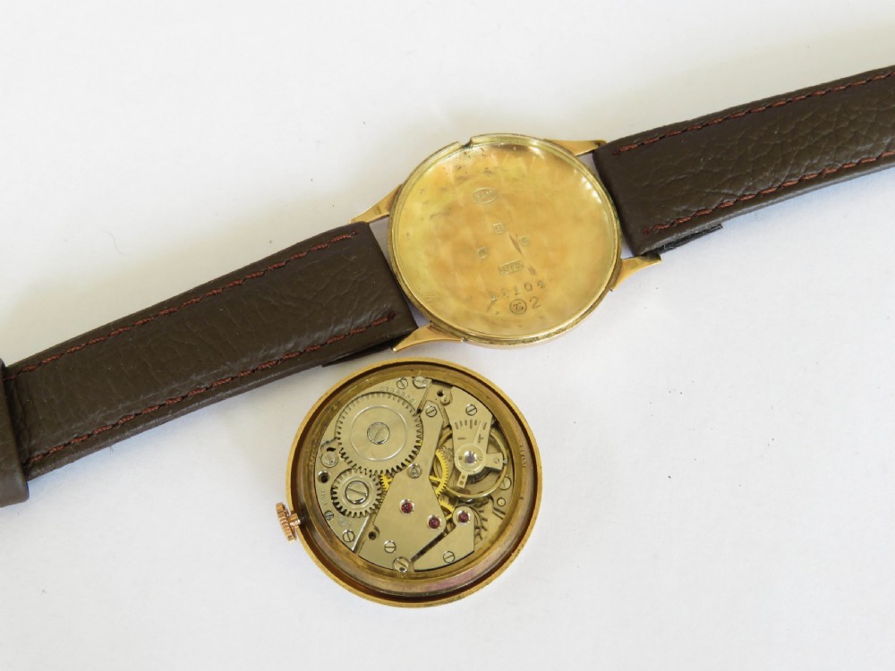 Mid-size 9ct gold Trojan wrist watch, 1958 View III