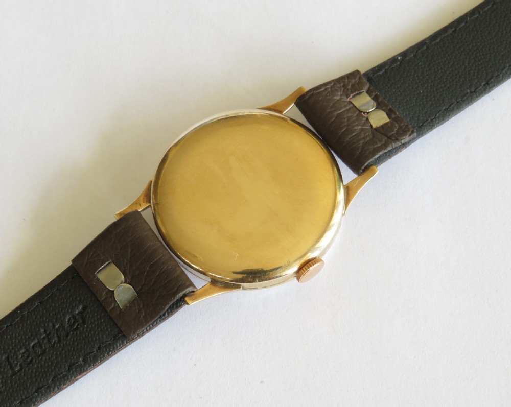 Mid-size 9ct gold Trojan wrist watch, 1958 View IV