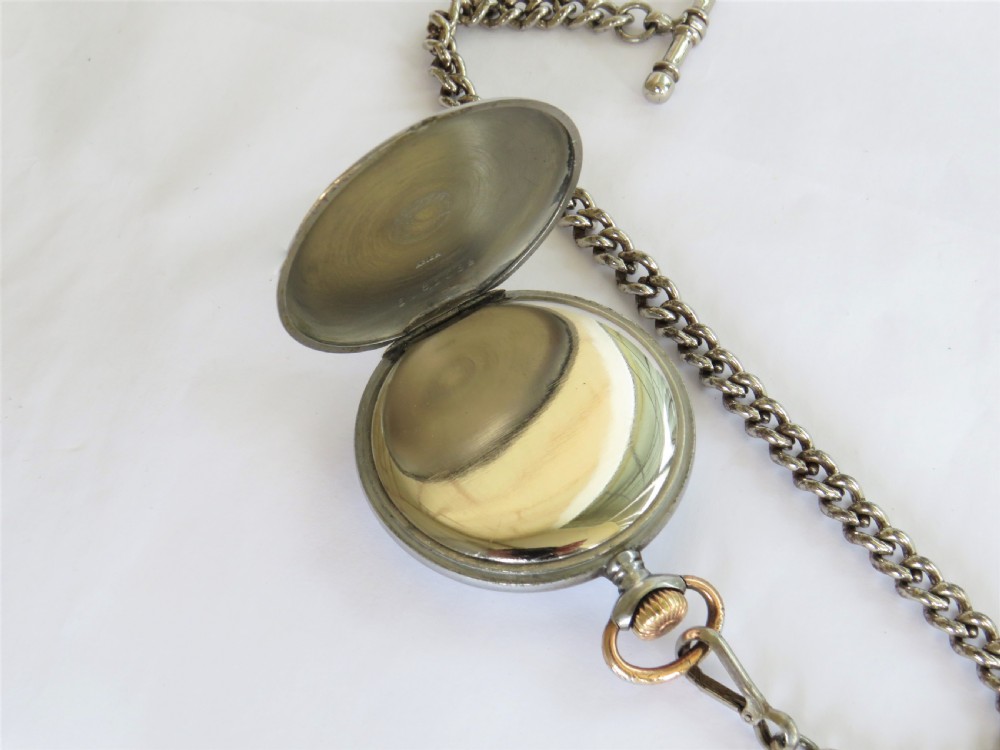 Antique Zenith pocket watch and chain View III