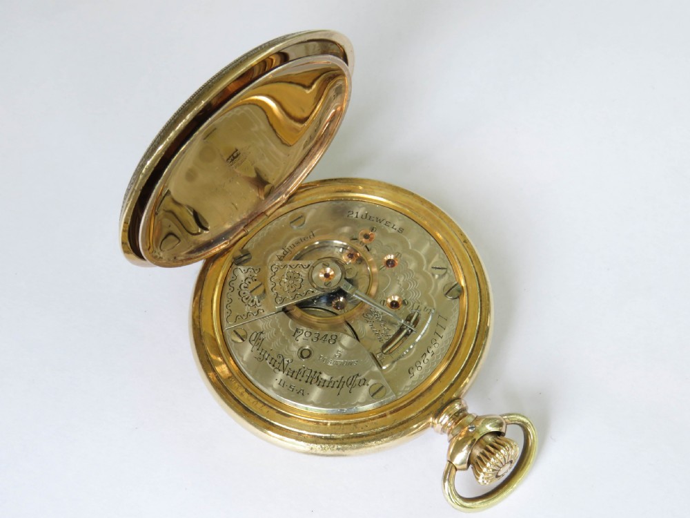 1905 Elgin railroad full hunter pocket watch View III