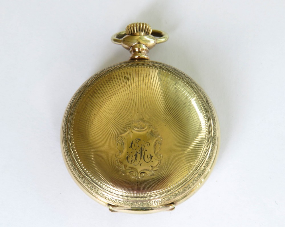 1905 Elgin railroad full hunter pocket watch View V