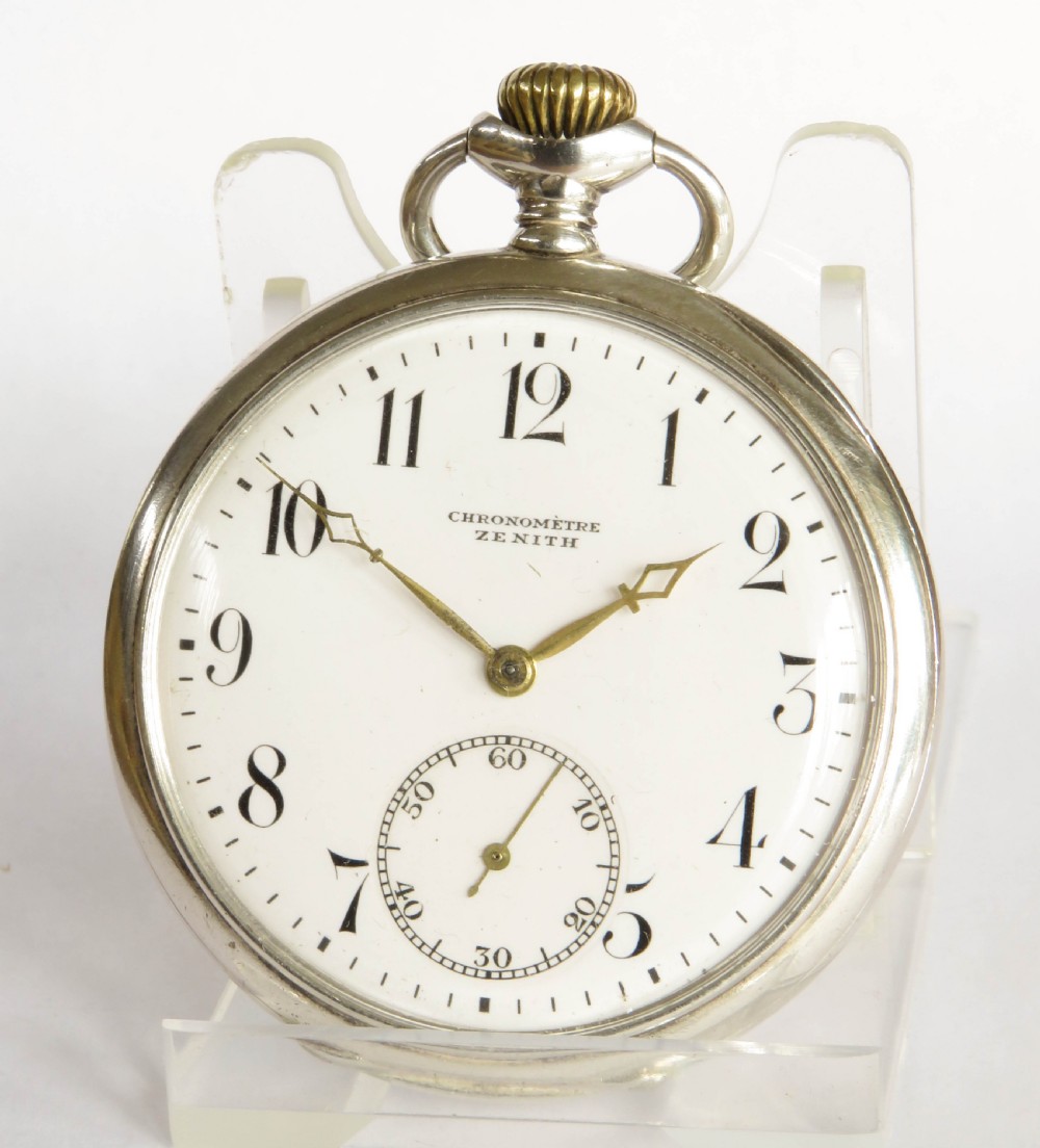 Antique silver Zenith pocket watch