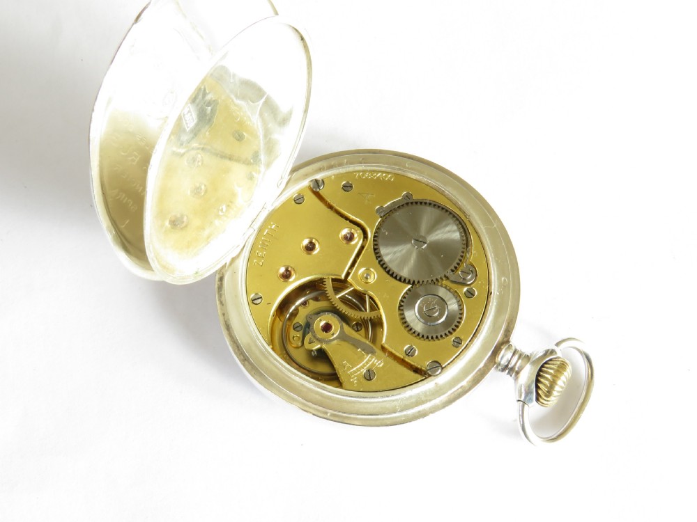 Antique silver Zenith pocket watch View IV
