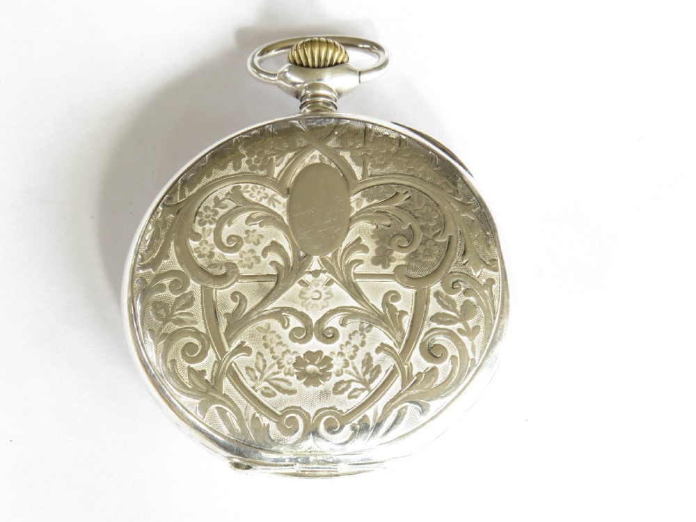 Antique silver Zenith pocket watch View V