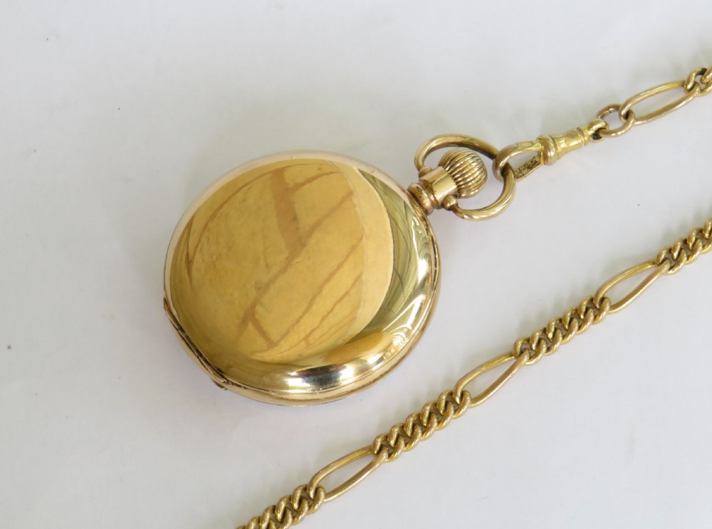 Antique Elgin pocket watch and chain View IV