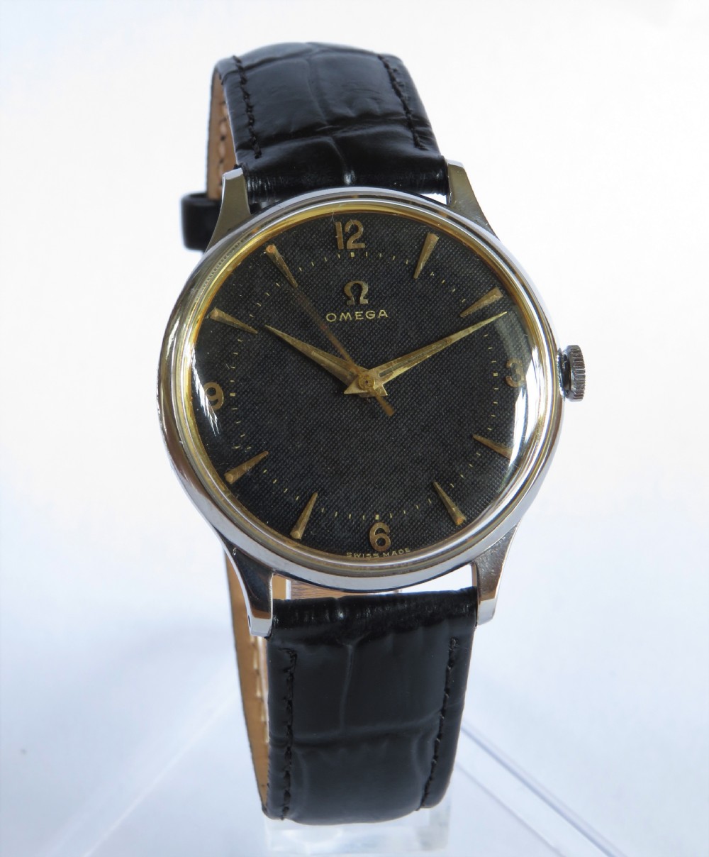 Gents Omega ‘honeycomb dial’ wrist watch, 1954 View II