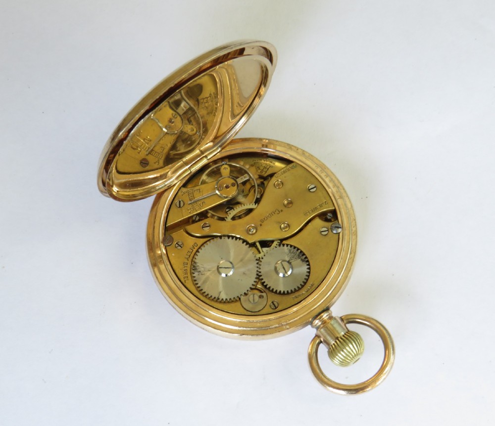 Antique 1920s Cudos full hunter pocket watch View III