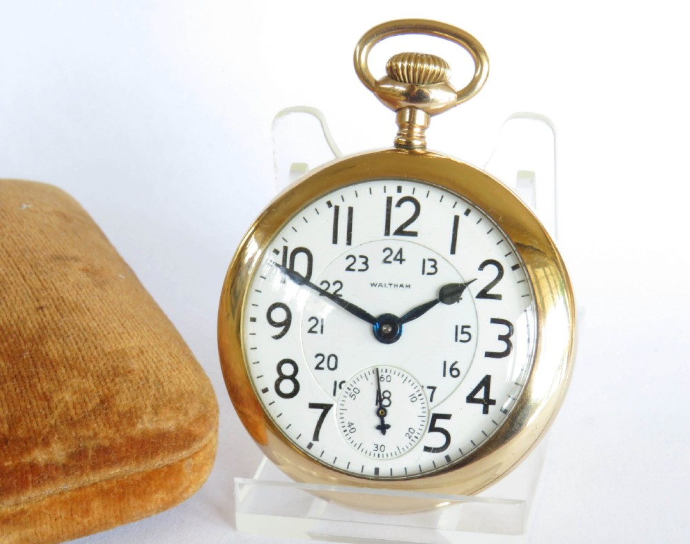 Antique Waltham Canadian railroad pocket watch, 1918