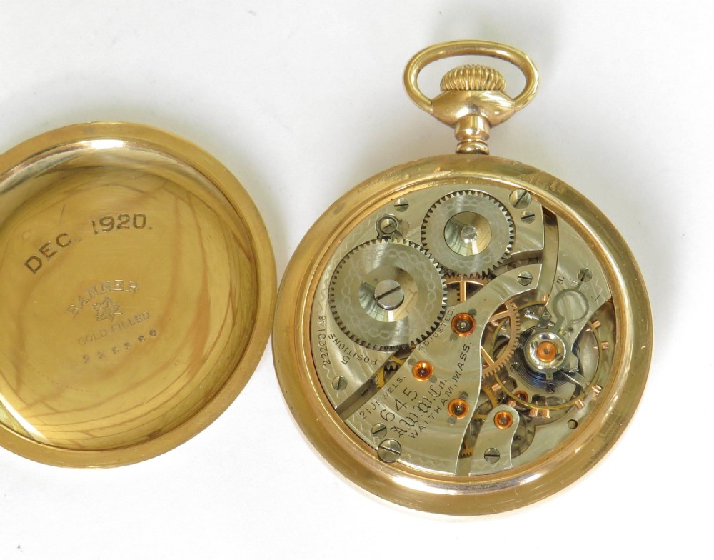 Antique Waltham Canadian railroad pocket watch, 1918 View IV