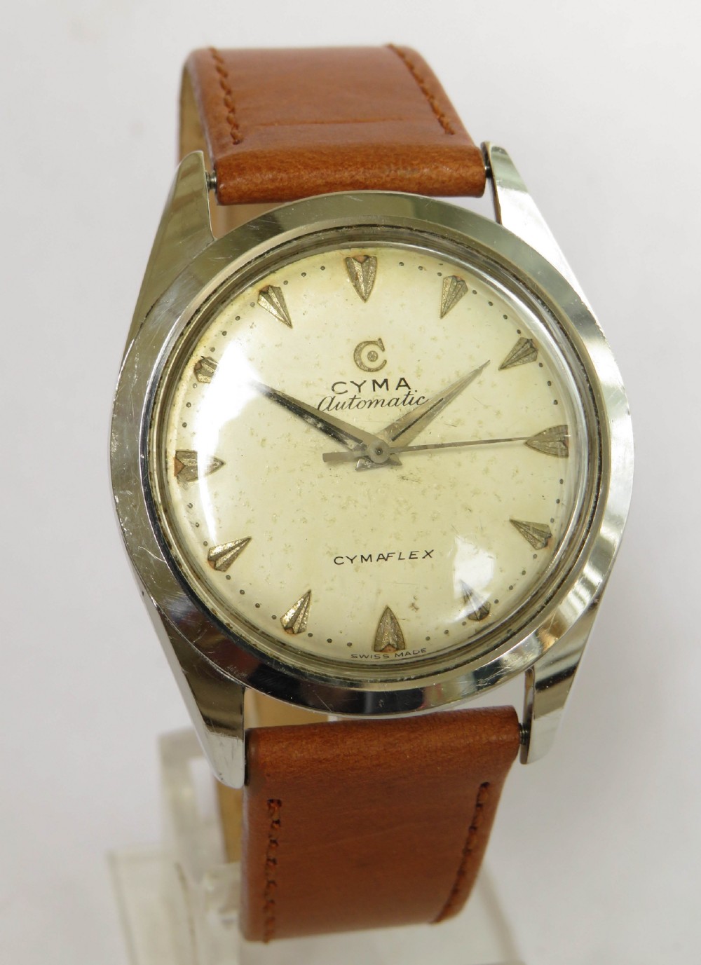 Gents 1950s Cyma bumper automatic wrist watch View II