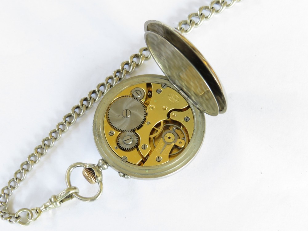 1920s Thiel pocket watch and chain View III