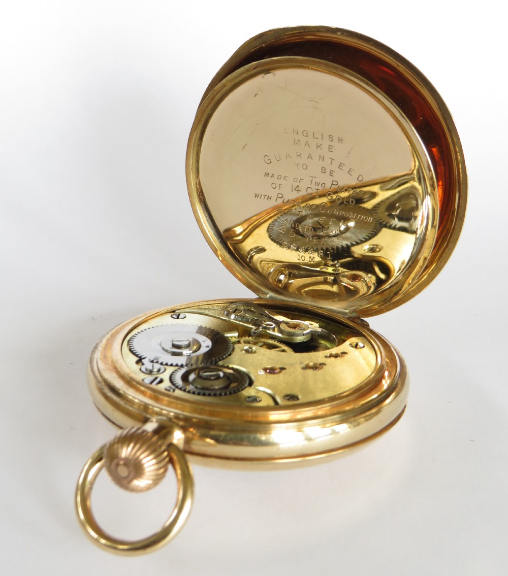 Antique Omega half hunter pocket watch, c1900 View V