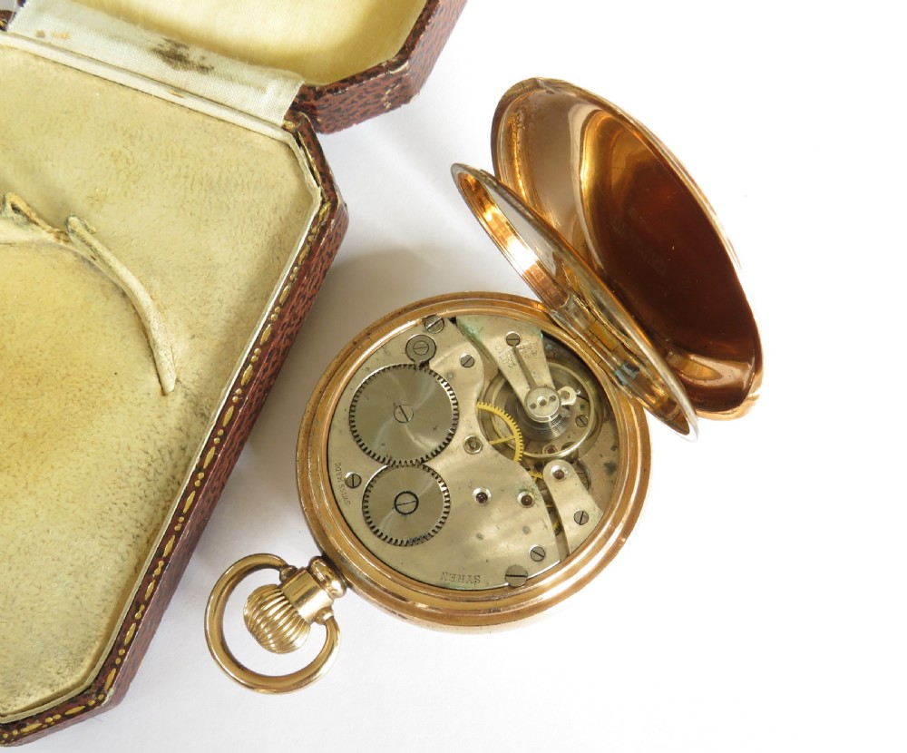 Antique Syren half hunter pocket watch View IV